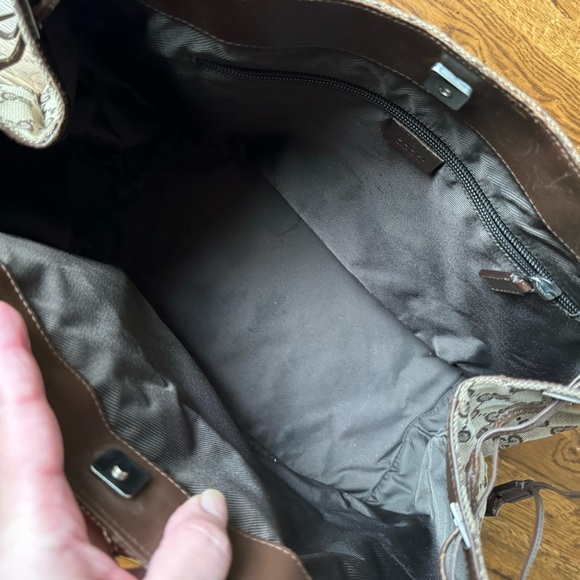 ❤️LAST CHANCE❤️ Gucci Vintage GG Canvas & Leather Tote - Picture 3 of 14